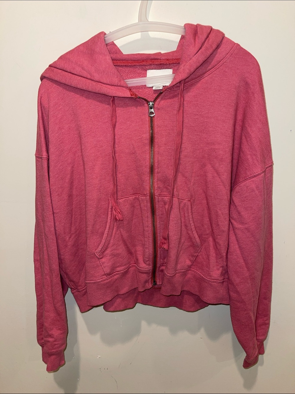 American Eagle Outfitters Rose Pink Zip Front Hoodie